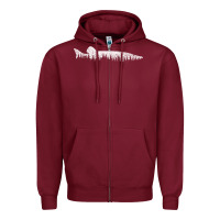 Burgundy musky pine forest fishing angler Zipper Hoodie - linhVisuals