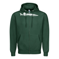 Musky Pine Forest Fishing Angler Zipper Hoodie | Teevron