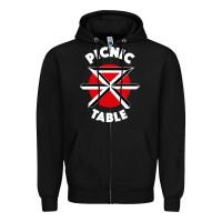 Black picnic table parody Zipper Hoodie - linhVisuals
