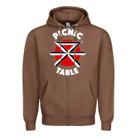 Chestnut picnic table parody Zipper Hoodie - linhVisuals