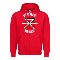 Red picnic table parody Zipper Hoodie - linhVisuals