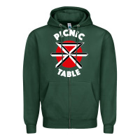 Sports Green picnic table parody Zipper Hoodie - linhVisuals