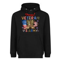 Black proud veteran u.s army Heavyweight Hoodie - RanaPortraitStore