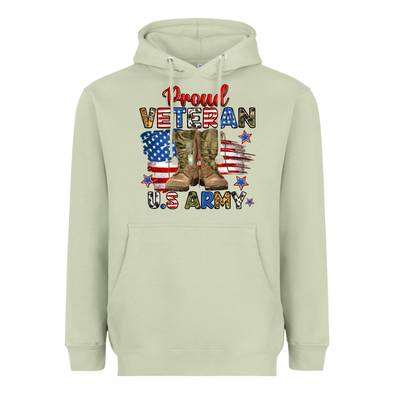 Proud Veteran U.s Army Heavyweight Hoodie by RanaPortraitStore | Teevron