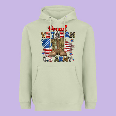 Proud Veteran U.s Army Heavyweight Hoodie Designed By Ranaportraitstore