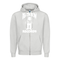 Dove Grey death row records Zipper Hoodie - linhVisuals