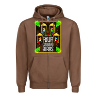 Chestnut four calling birds Zipper Hoodie - linhVisuals