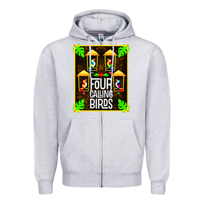 Four Calling Birds Zipper Hoodie by linhVisuals | Teevron