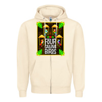 Sandshell four calling birds Zipper Hoodie - linhVisuals
