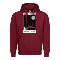Burgundy lord huron the night we met Zipper Hoodie - linhVisuals