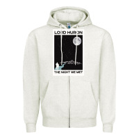Oatmeal Heather lord huron the night we met Zipper Hoodie - linhVisuals