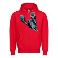 Red gigantor tetsujin Zipper Hoodie - linhVisuals