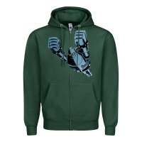 Sports Green gigantor tetsujin Zipper Hoodie - linhVisuals