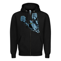 Black gigantor tetsujin Zipper Hoodie - linhVisuals