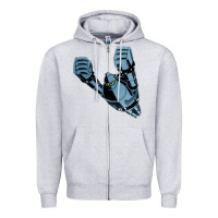 Heather Grey gigantor tetsujin Zipper Hoodie - linhVisuals