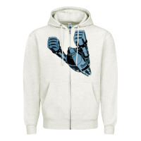 Oatmeal Heather gigantor tetsujin Zipper Hoodie - linhVisuals