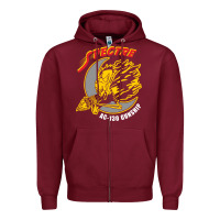 Burgundy AC 130 Gunship New Spectre Zipper Hoodie - linhVisuals