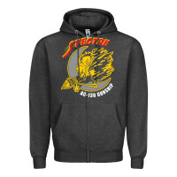 Charcoal Heather AC 130 Gunship New Spectre Zipper Hoodie - linhVisuals