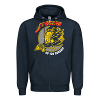 Navy AC 130 Gunship New Spectre Zipper Hoodie - linhVisuals