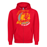 Red AC 130 Gunship New Spectre Zipper Hoodie - linhVisuals