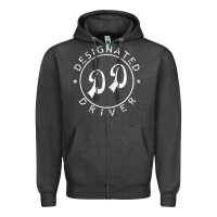 Charcoal Heather designated driver funny gift tee Zipper Hoodie - linhVisuals
