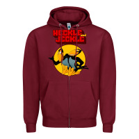 Burgundy heckle and jeckle Zipper Hoodie - linhVisuals