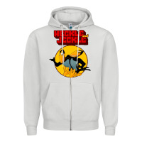 Dove Grey heckle and jeckle Zipper Hoodie - linhVisuals