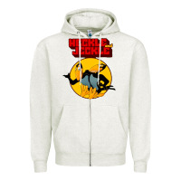 Oatmeal Heather heckle and jeckle Zipper Hoodie - linhVisuals