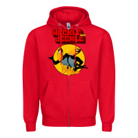 Red heckle and jeckle Zipper Hoodie - linhVisuals
