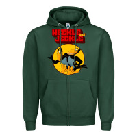 Sports Green heckle and jeckle Zipper Hoodie - linhVisuals