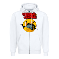 White heckle and jeckle Zipper Hoodie - linhVisuals