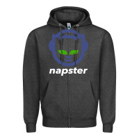 Charcoal Heather napster Zipper Hoodie - linhVisuals