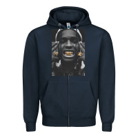 Navy Asap Rocky Zipper Hoodie - linhVisuals