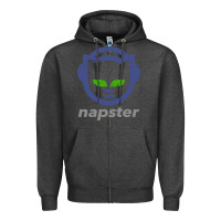 Charcoal Heather napster Zipper Hoodie - linhVisuals