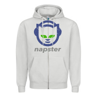 Dove Grey napster Zipper Hoodie - linhVisuals