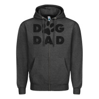 Charcoal Heather dog dad classic design paw gift t shirt Zipper Hoodie - linhVisuals