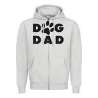 Dove Grey dog dad classic design paw gift t shirt Zipper Hoodie - linhVisuals