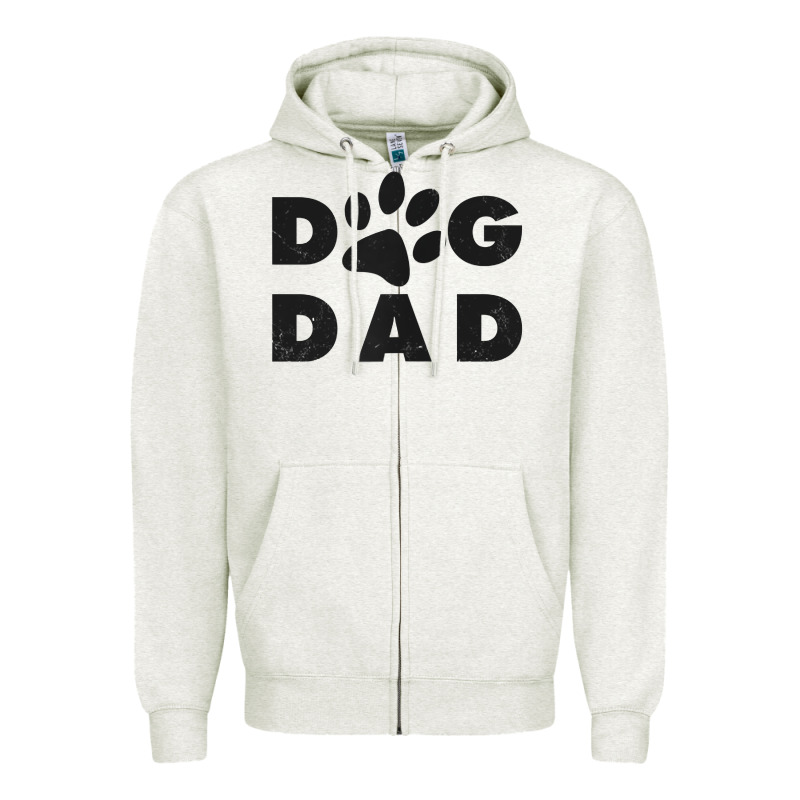 Dog Dad Classic Design Paw Gift T Shirt Zipper Hoodie by linhVisuals | Teevron