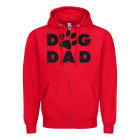 Red dog dad classic design paw gift t shirt Zipper Hoodie - linhVisuals