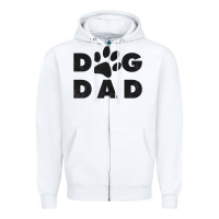 White dog dad classic design paw gift t shirt Zipper Hoodie - linhVisuals