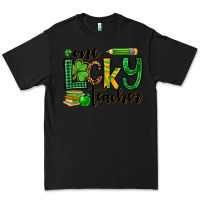 Black St. Patrick's One lucky Teacher Premium Tee - OliviaCreatesArt