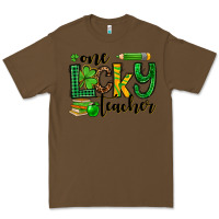 Cacao St. Patrick's One lucky Teacher Premium Tee - OliviaCreatesArt