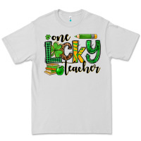 Dove Grey St. Patrick's One lucky Teacher Premium Tee - OliviaCreatesArt