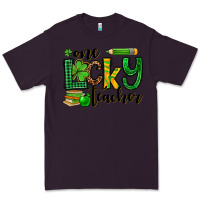 Plum St. Patrick's One lucky Teacher Premium Tee - OliviaCreatesArt