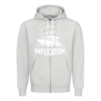 Dove Grey the implication its always sunny in philadelphia Zipper Hoodie - linhVisuals