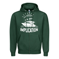 Sports Green the implication its always sunny in philadelphia Zipper Hoodie - linhVisuals