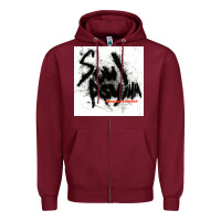 Burgundy soul asylum Zipper Hoodie - linhVisuals