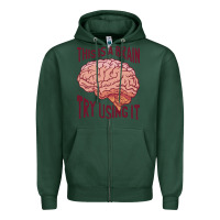 Sports Green Brain Zipper Hoodie - linhVisuals
