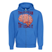 True Royal Brain Zipper Hoodie - linhVisuals