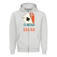 Dove Grey Casino Zipper Hoodie - linhVisuals